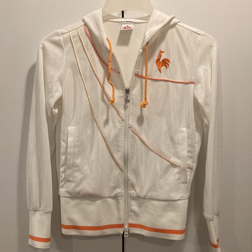 Le coq sportif jacket ~ vintage full zip hooded jacket ~ tracksuit style top